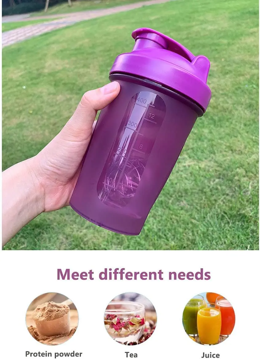 Shaker Bottle with Shaker Balls Leak Proof Drink Shaker Bottle for Shake and Pre Work Out Best Shaker Cup