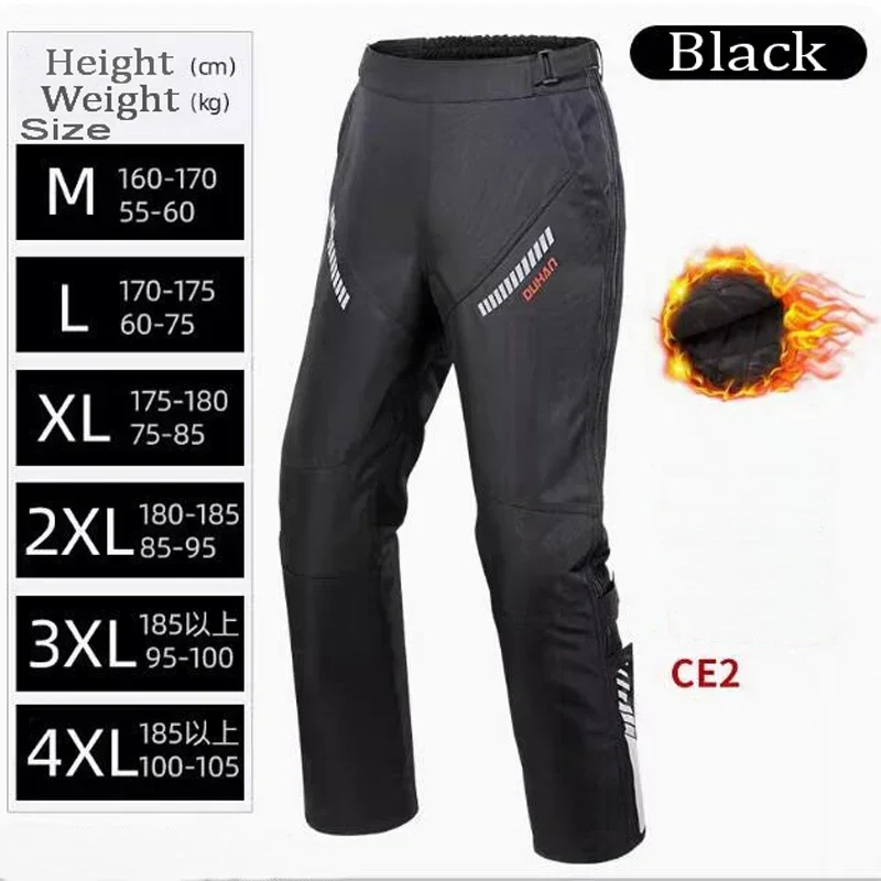 DUHAN Winter Windproof Warm Men's Motorcycle Racing Pants  Motocross Motorbike Pant Quick Wear Off Moto Trousers with CE Knee