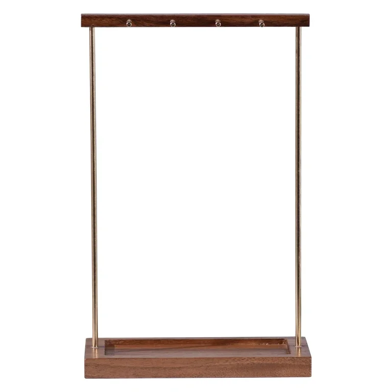 

Creative new Chinese style minimalist solid wood brass student brush holder, pen hanging, storage, calligraphy and painting orna