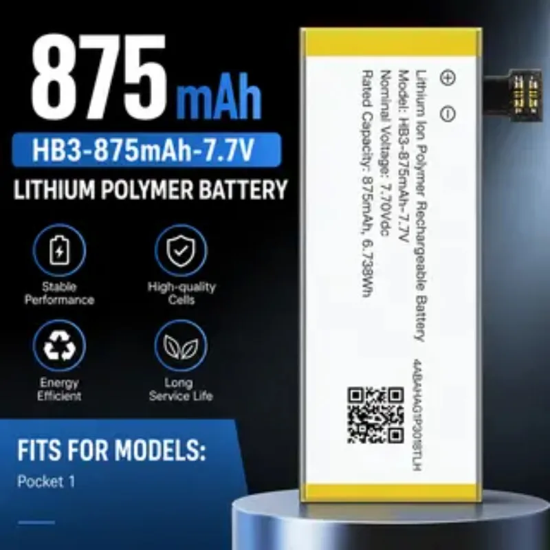 New Battery HB3-875MAH-7.7V  for DJI Osmo Pocket 1 Osmo Pocket 2 Osmo Pocket II Camera HB3-875MAH-7.7