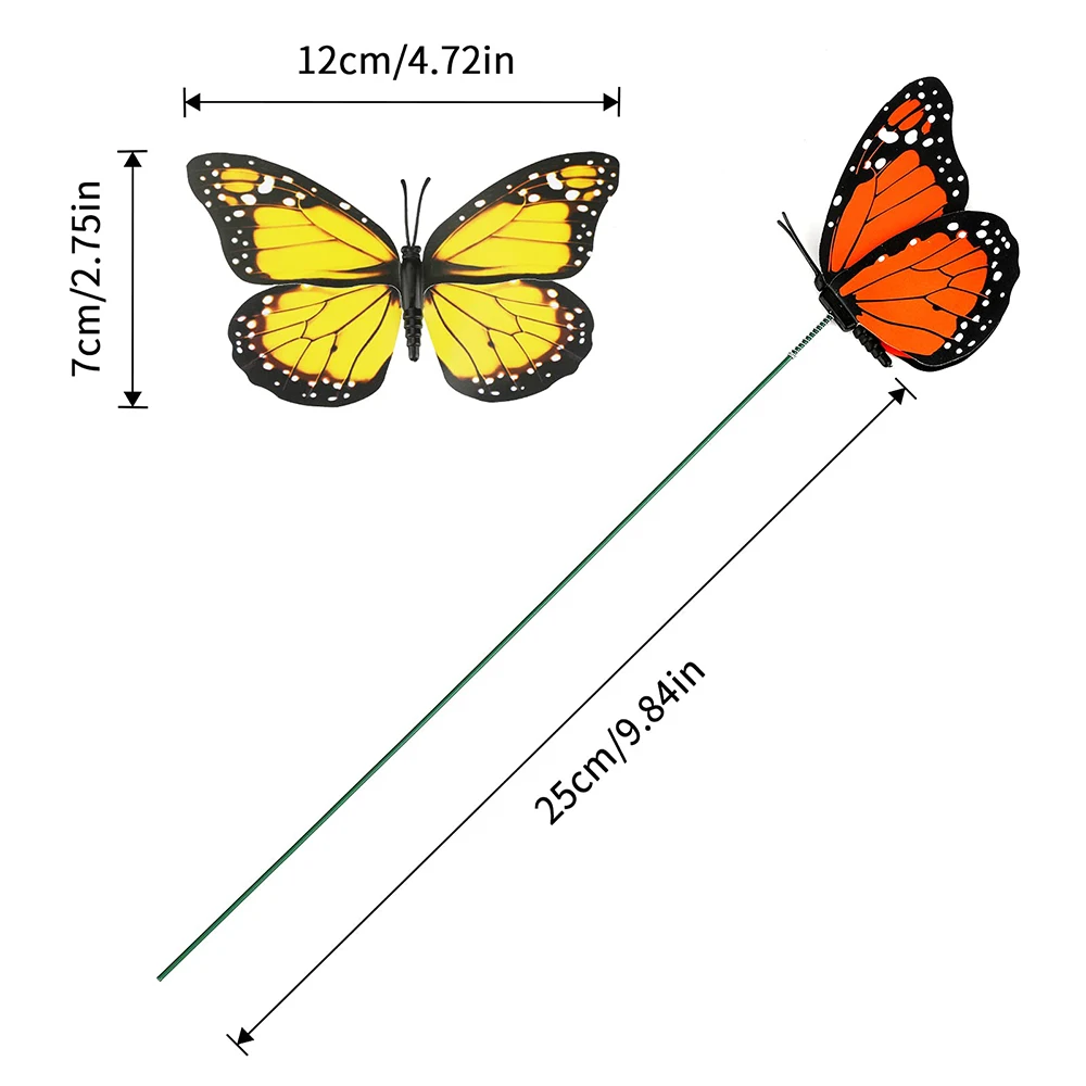 5-50 szt. Kolorowe motylkowe kołki ozdobne wodoodporne motylkowe paliki ogrodowe motylkowe artykuły imprezowe do ogrodu