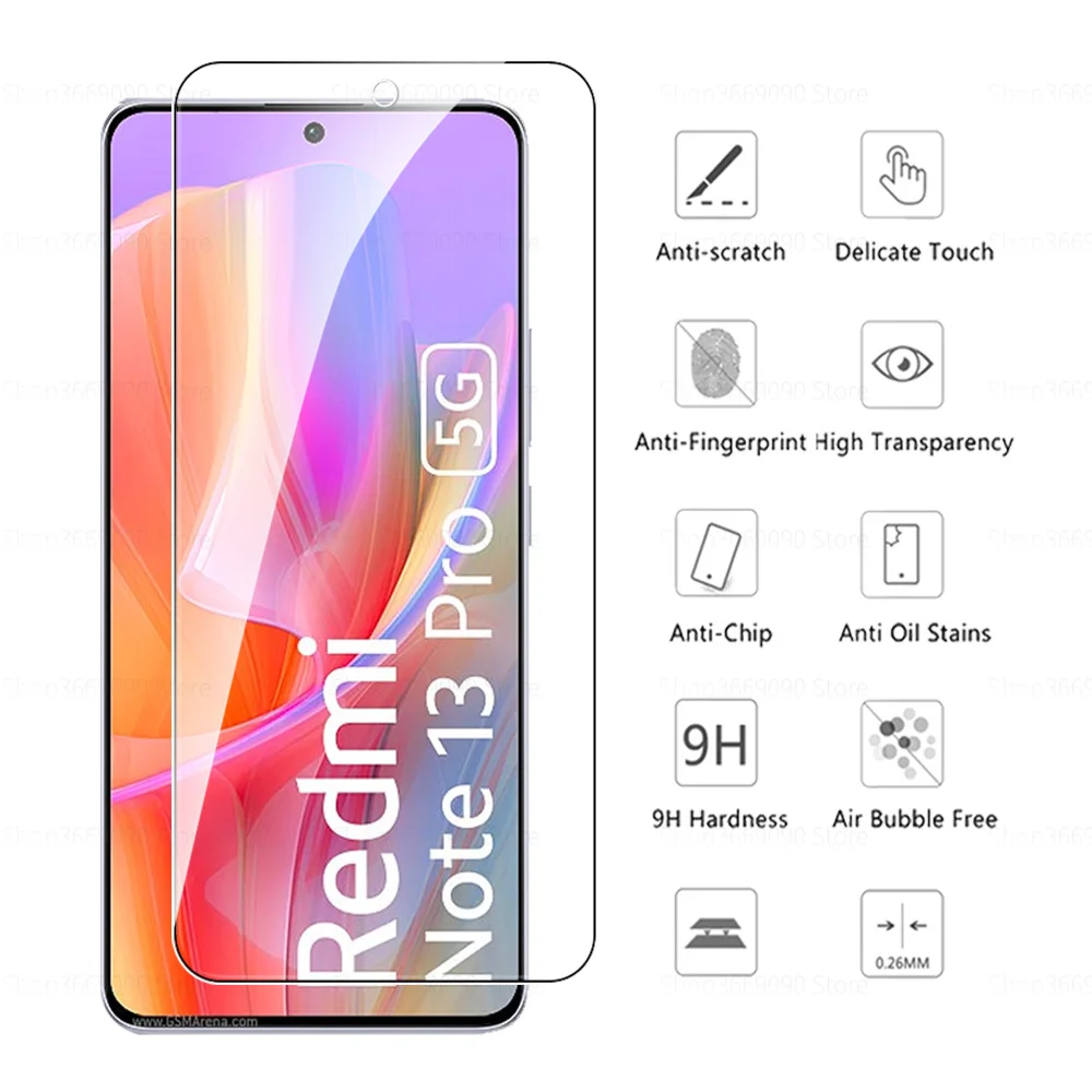 8in1 Redmy Note 13 Pro 5G Camera Lens Protective Glass For Xiaomi Redmi Note 13 Pro Note13 4G 5G Tempered Glass Screen Protector