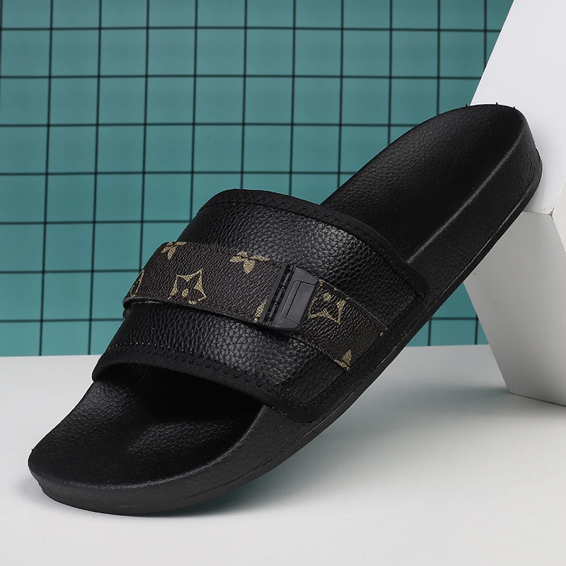 メンズサマートレンドスリッパ、アウトドアウェア用、カジュアルな滑り止め、防臭サンダル