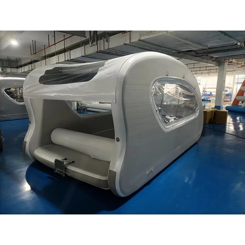 House boat inflatable  boat for 3-10 people using white grey comfortable space for your friends and family