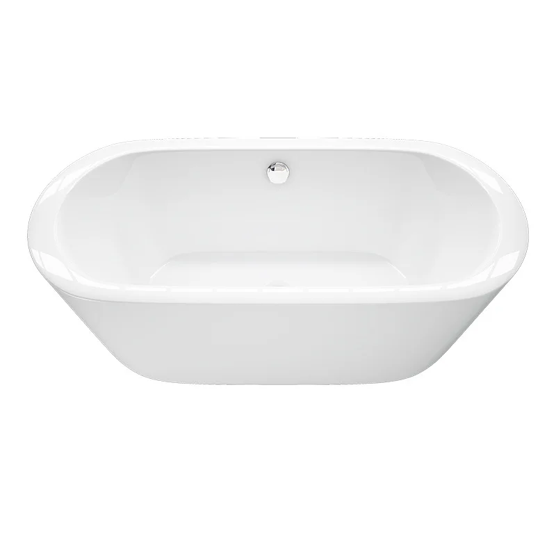 Thick edge oval acrylic freestanding bathtub Internet celebrity bed and breakfast furniture style, Foshan Source QT-008