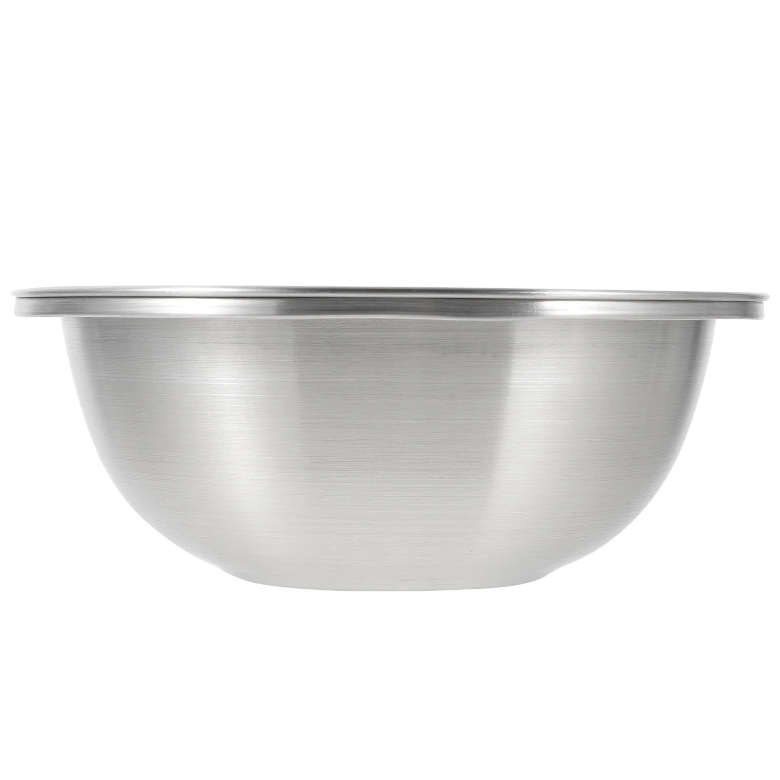 

1 set 1 Set Stainless Steel Soup Large Metal Mixing Bowl Kitchen Storage Bowl For Salad Dough Soup With Lid 120Chars