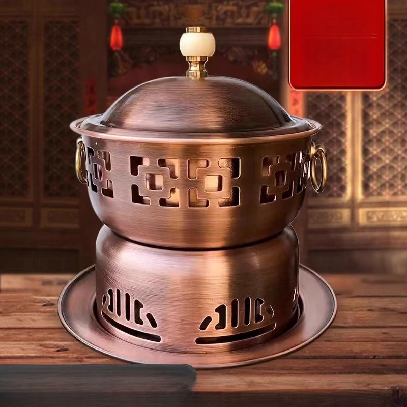 

One-person small hot pot self-service environmentally friendly oil sharing pot alcohol stove household copper pot