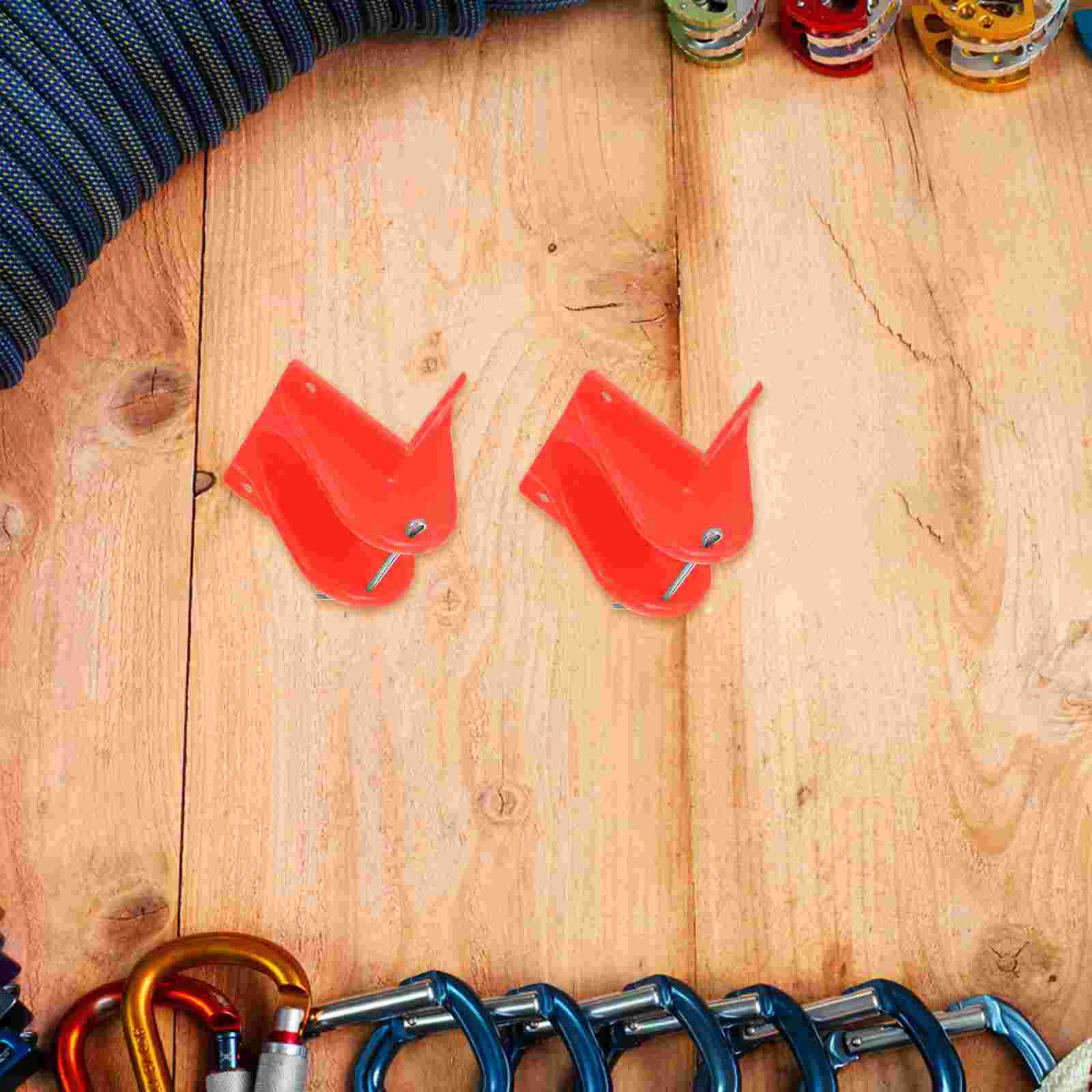 2 Pcs Safety Rope Protector Red Lightweight Climbing Equipment Portable Mountaineering Downhill Rescue Abrasion