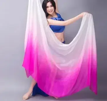 New Arrival Women Belly Dance Silk Veils On Sale Turquoise Blue Purple Standard Size 250*114cm