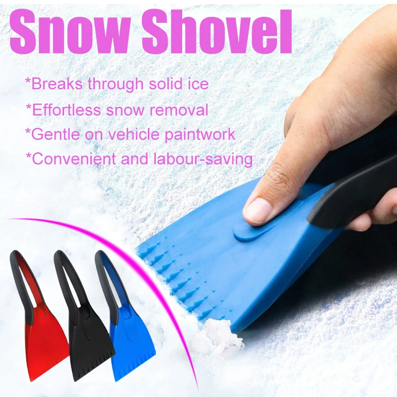 

Snow Shovel Silicone Handle Multi-purpose Snow Removal And Cleaning Scraper Does Not Damage Vehicle Paintwork Auto Accessories