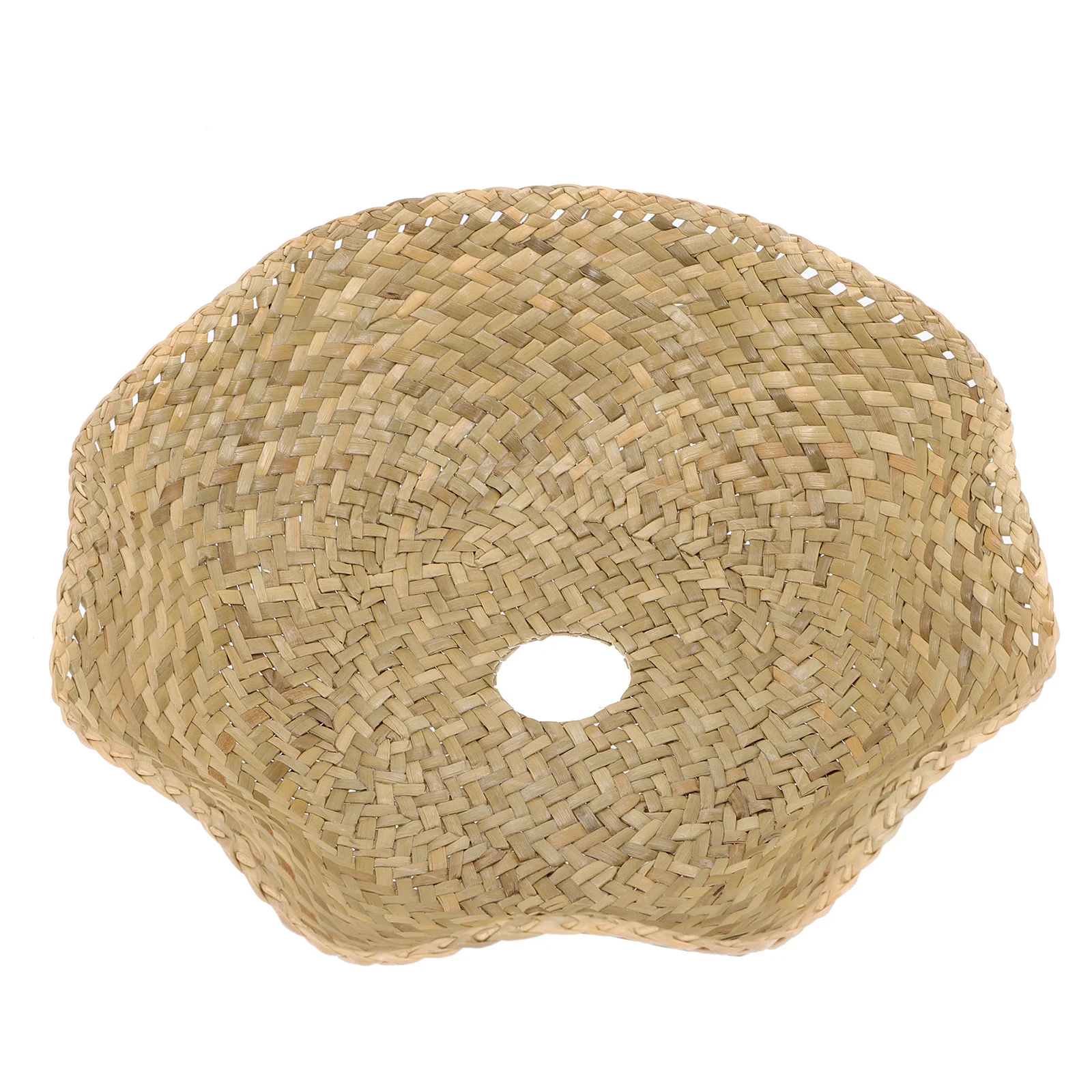 Woven Lamp Shade Chandelier Light Cover Straw Braided Lampshade for Bedroom Living Room Office Dust Proof Easy Install Soften