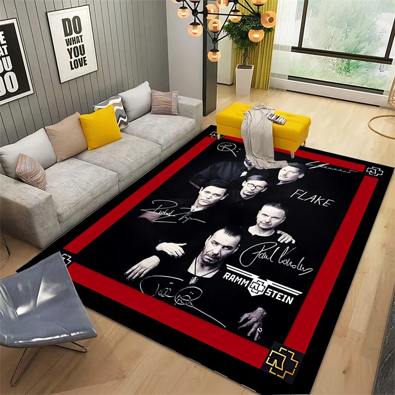 

RR-Rammstes-S Music Carpet Comfortable Retro Creative Living Room Bedroom Sofa Area Rug,Birthday Gift
