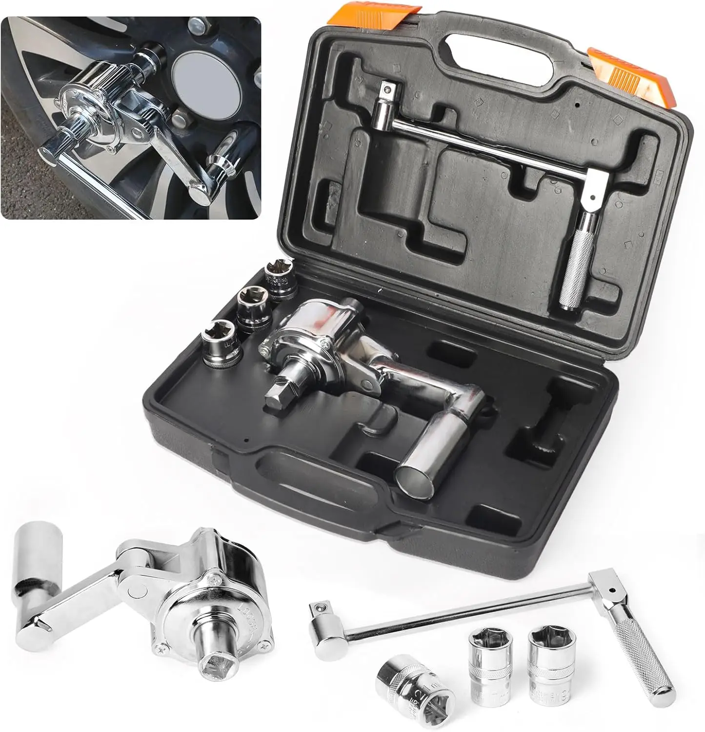 

1:16 1/2'' Torsional Torque Multier Wrench Labor-Saving Lug Nut Remover Car Tire Disassembly Force Wrench Max 800N.M