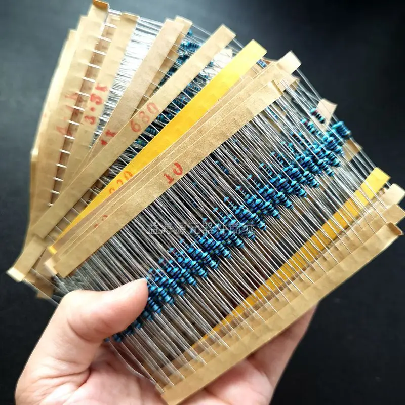 820PCS/set 30 Kinds 1/4W Resistance 1% Metal Film Resistor Pack Assorted Kit 1K 10K 100K 220ohm 1M 300PCS/set Or 410/600PCS