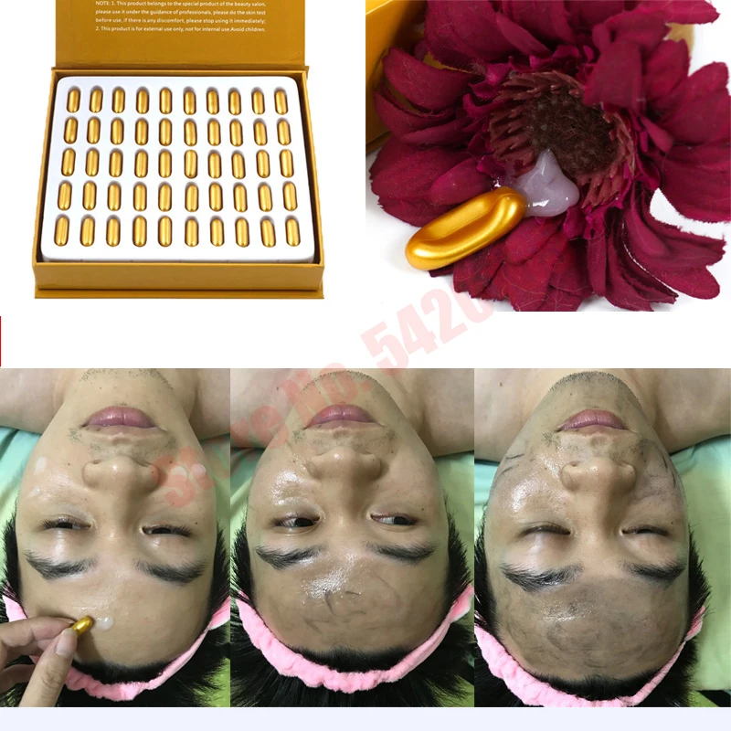 100 Pieces Beauty Salon Facial Detoxification Capsule for Ultrasonic Machine Export Lead Mercury Melanin Skin Whitening Care