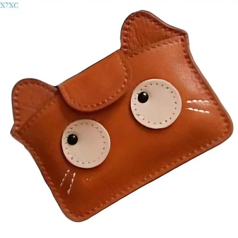 X7XC Feline Card Case With Multiple Pockets Practical Scratch Resistant