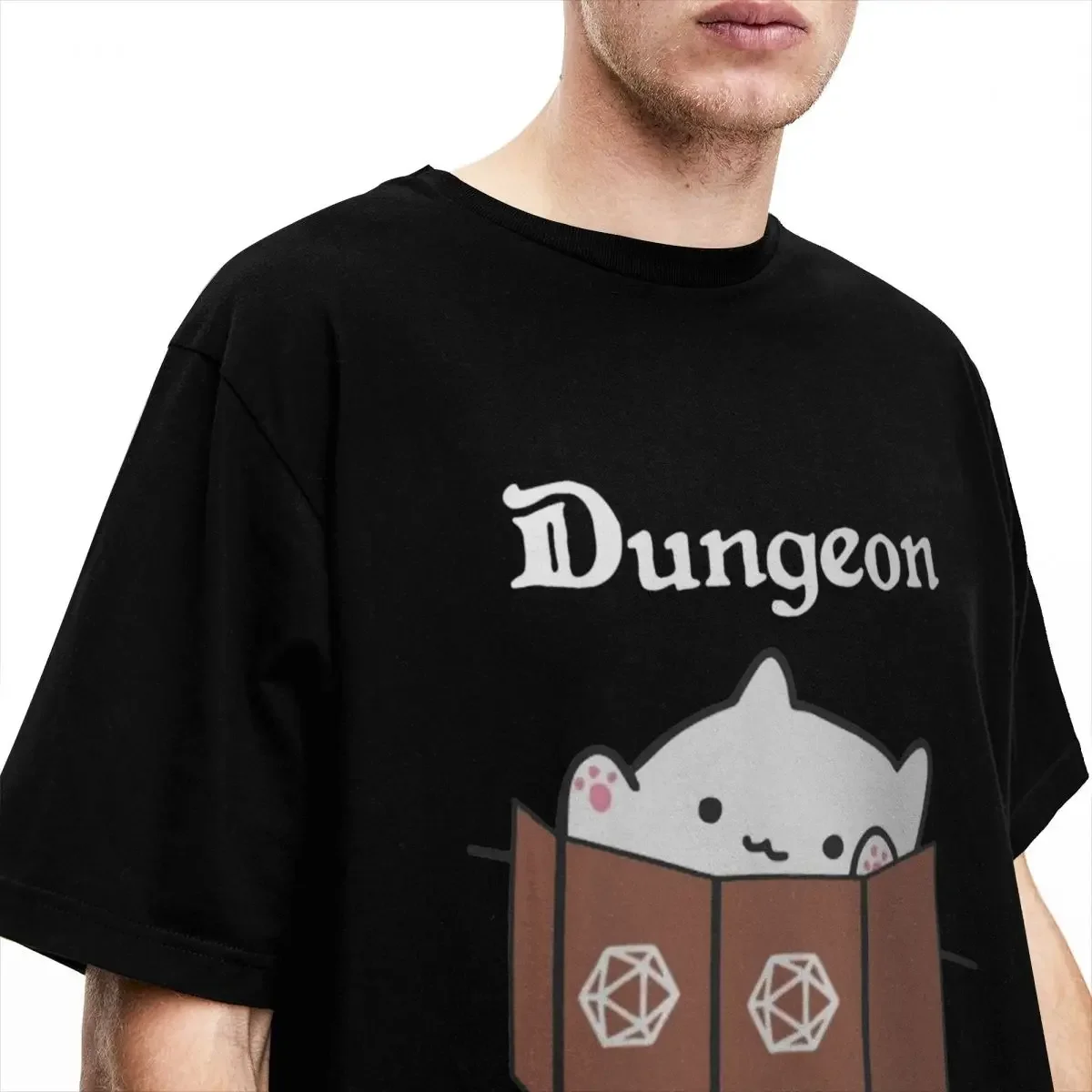 Dungeon And Dragon Meowster Men Women T Shirts Apparel Funny Tees T-Shirt Pure Cotton Birthday Gift Clothing