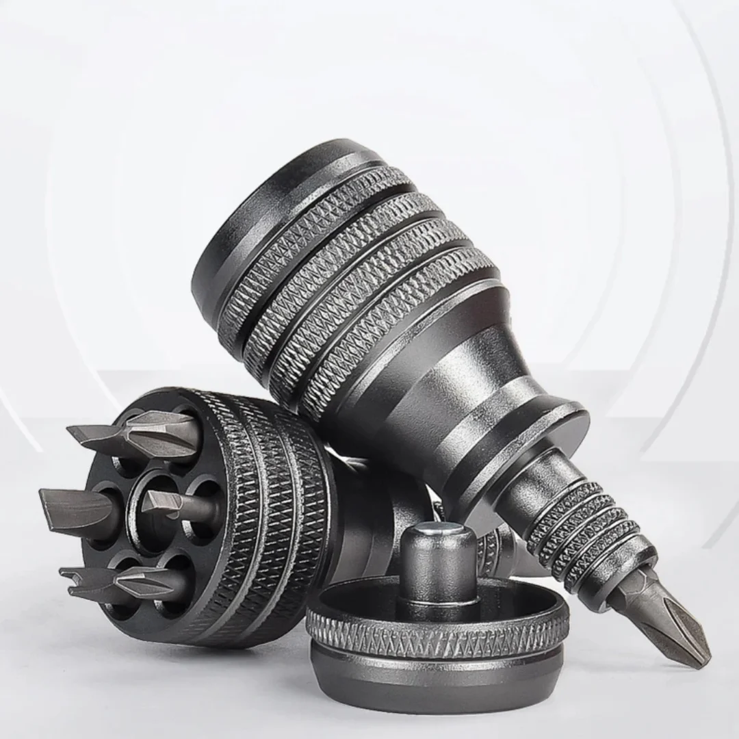 7 in 1 Mini cacciavite Cacciavite in lega di alluminio Torx Phillips Kit di punte per cacciavite Strumento di riparazione domestico portatile