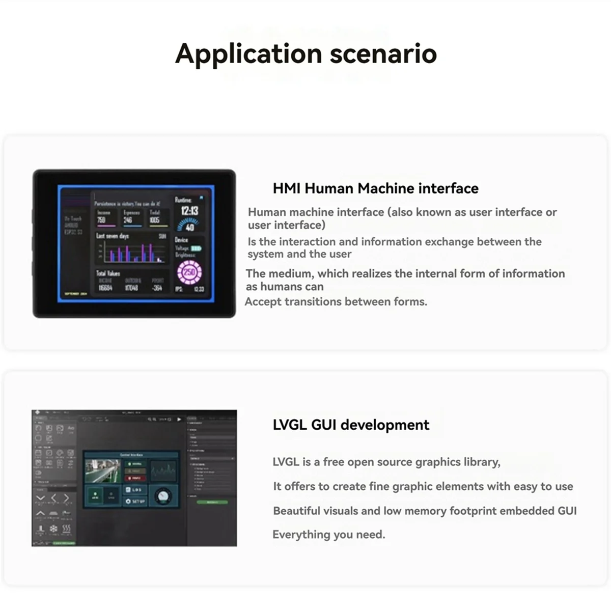 

AB01 ESP32-S3 2.41 Inch AMOLED Touchscreen Development Board 600x450 ESP32 Display with Case for HMI LVGL GUI ESP-IDF