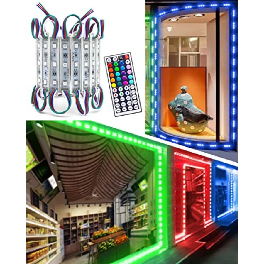 

LED Storefront Lights for Business Waterproof Decorative Light for Advertising Letter Signs 4 Set 5050 SMD Window Strip Lights