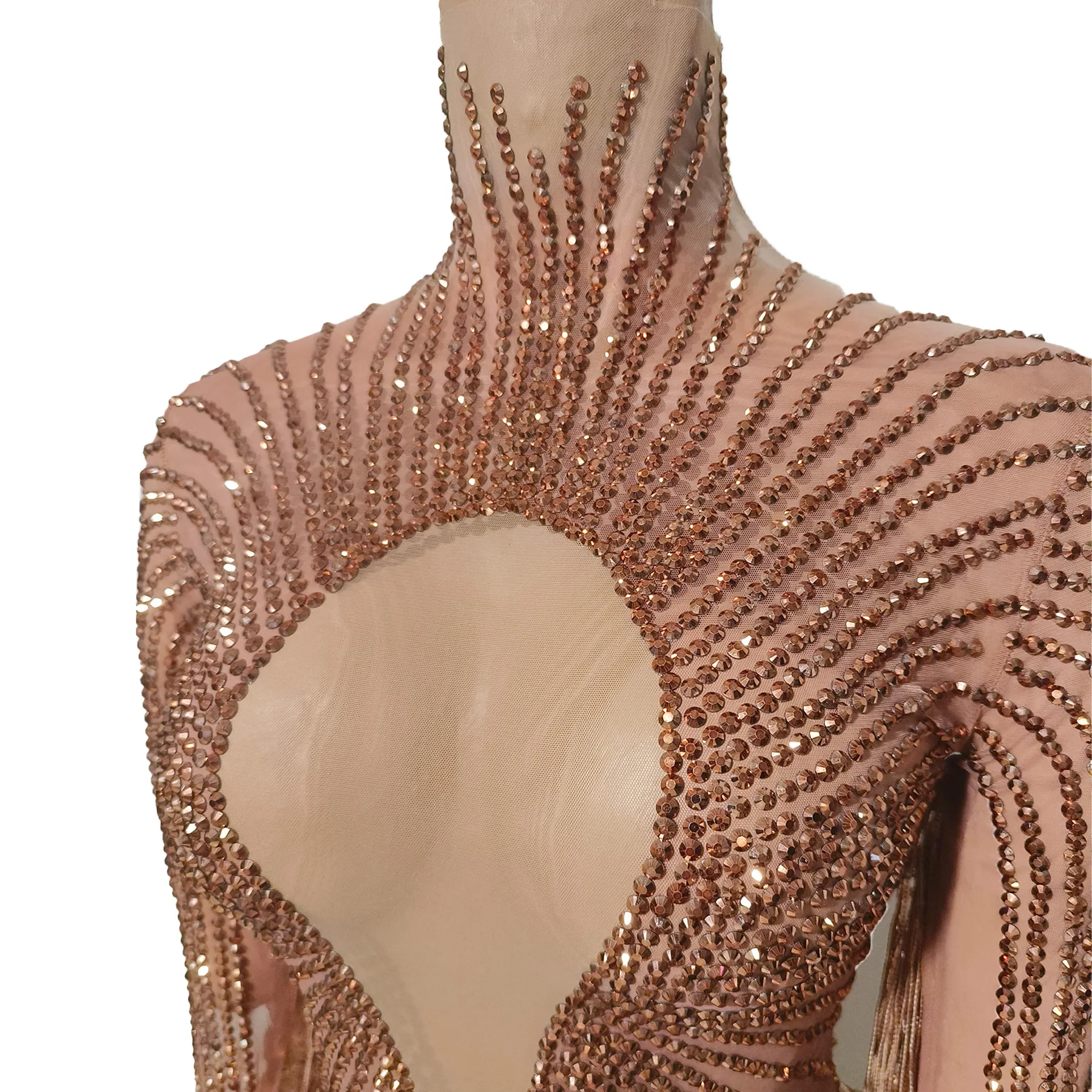 شاندونغ فستان حفلة مرونة عالية لامعة الماس شرابة فستان مثير بار مرحلة الأداء فستان عيد ميلاد كوكتيل فساتين حفلات