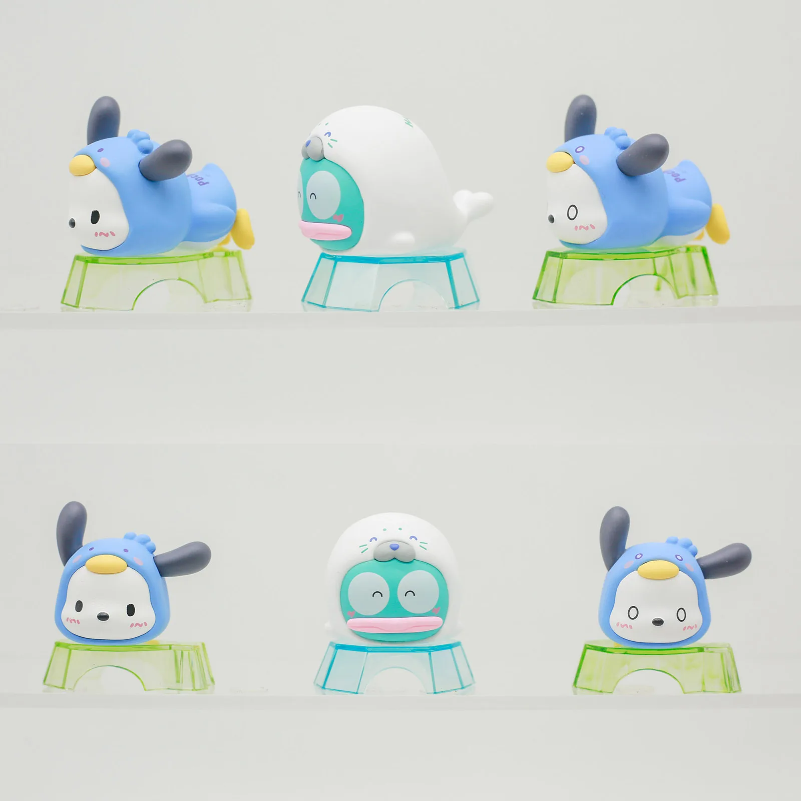 سانريو الجليدية التراص صندوق أعمى أرقام القطب الشمالي المقتنيات سينامورول مرحبا كيتي دمى صغيرة زخارف مكتب الاطفال هدية الكريسماس