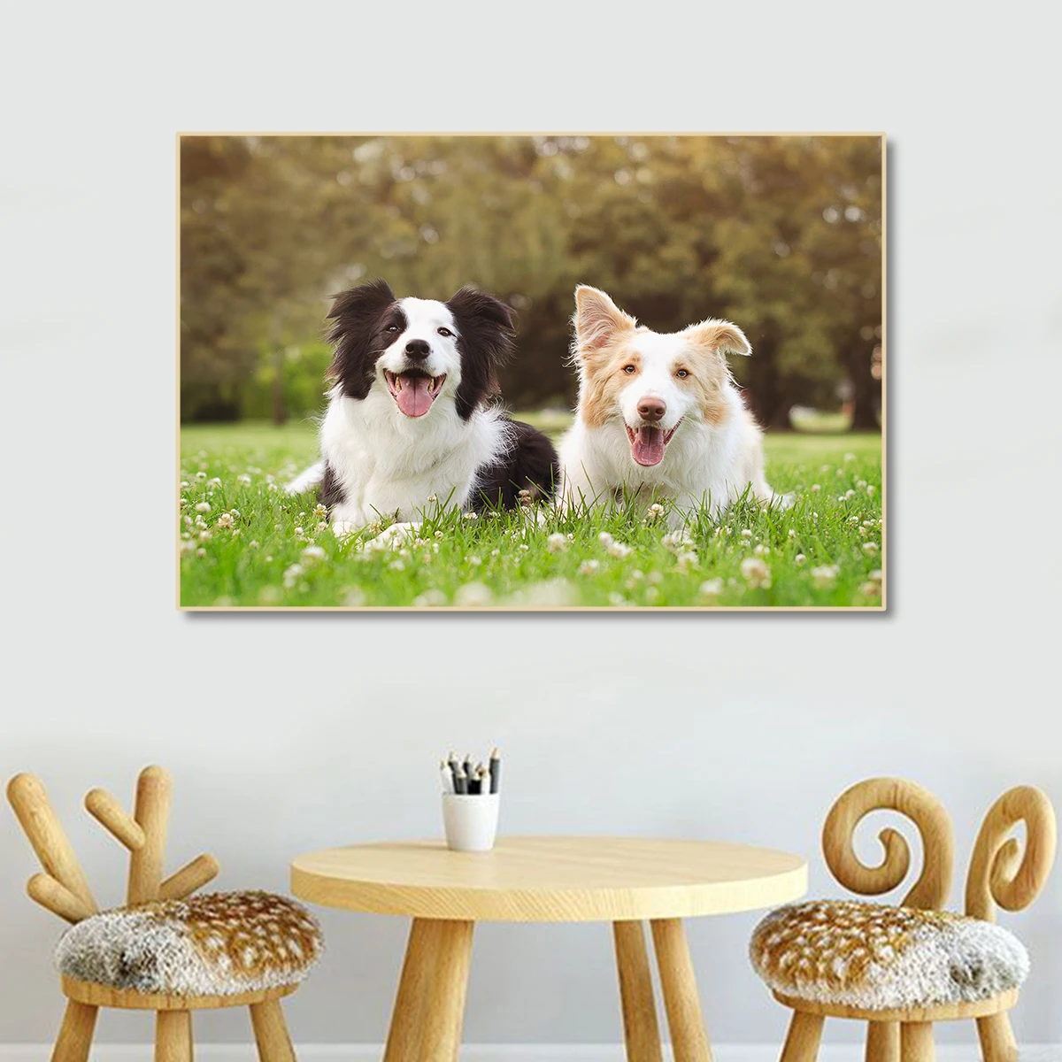 مخصص الطباعة قماش اللوحة بواسطة صورتك قماش شخصيات مخصصة الحيوان الحيوانات الأليفة صورة الجدار ملصق فني غرفة المعيشة ديكور المنزل #3