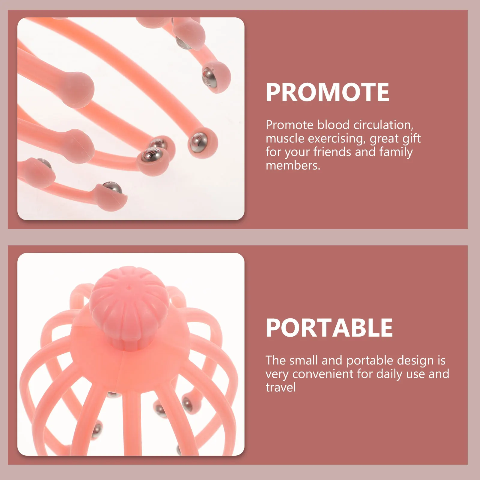 

2 Pcs Scalp Massager Handheld Head Claw Tool Stainless Steel Ergonomic Design Promote Blood Circulation Muscle Exercising