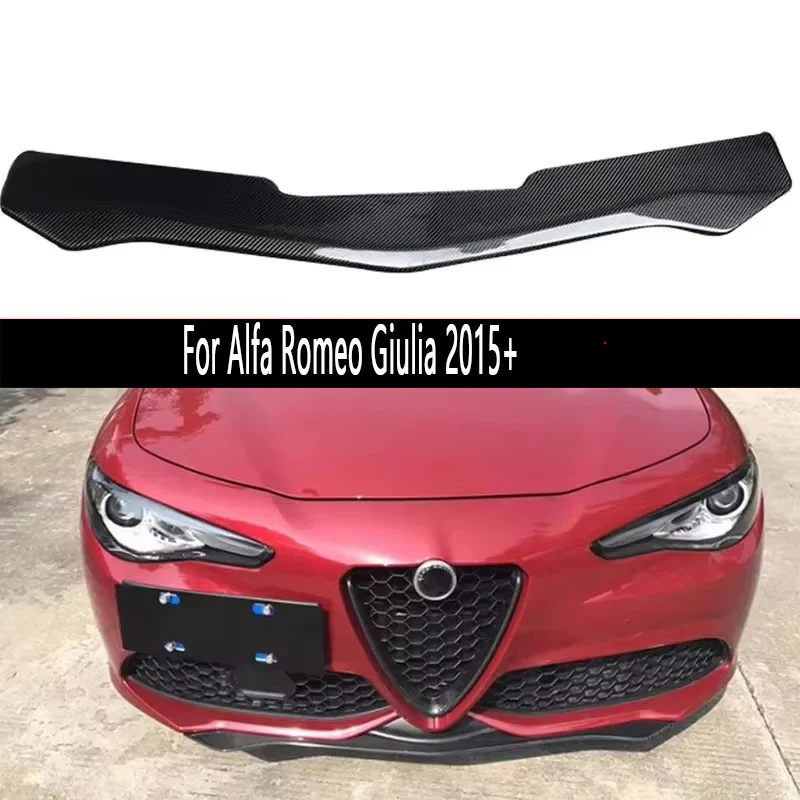 

For Alfa Romeo Giulia Carbon Fiber Front lip Car Front Bumper Diverter Spoiler Diffuser chin Upgrade body kit