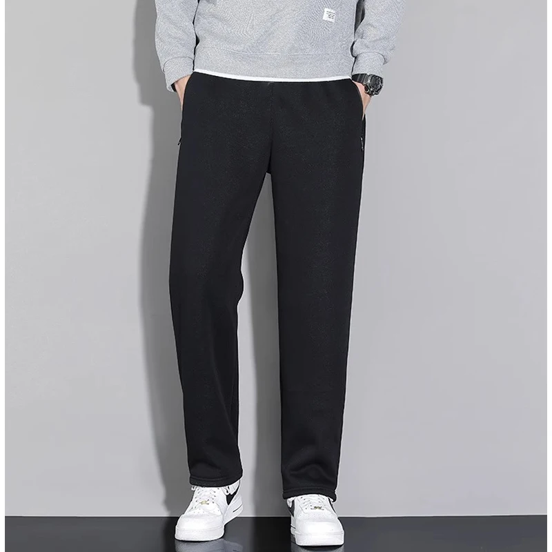 

Solid color spring and autumn new sports pants men's trend plus-size all fashion casual straight leg pants