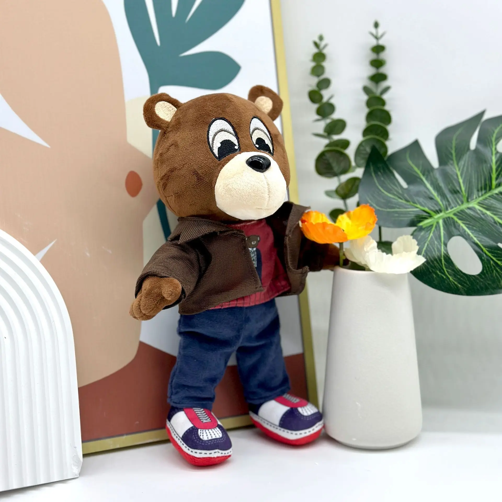 30cm Kawaii Kanye Dropout Bear Teddy Bear Plush Toys Kanye West Graduation Soft Stuffed Home Room Decor Birthday Gift