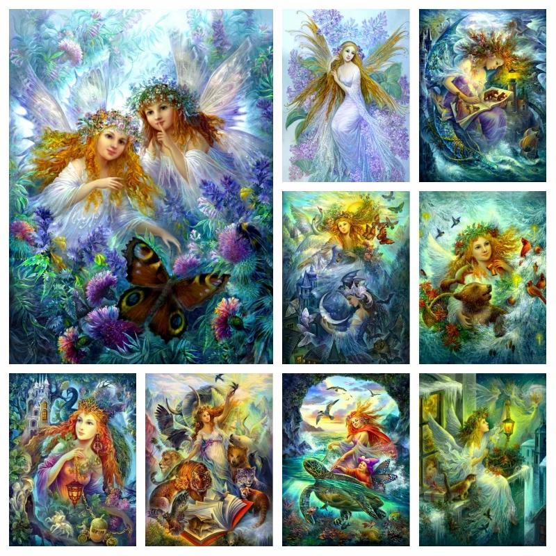 Dreamer Nadia Strelkina Goddess Art AB Diamond Painting Full Square Drills Fantasy Fairy Angel Queen Cross Stitch Mosaic Decor