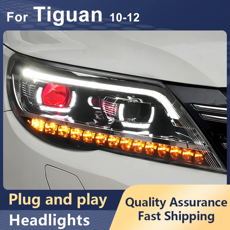 

Car Headlights For Volkswagen Tiguan 2010-2012 LED DRL Dynamic Turn Signal Bi Xenon Projector Lens Fromt Lamps Accessories