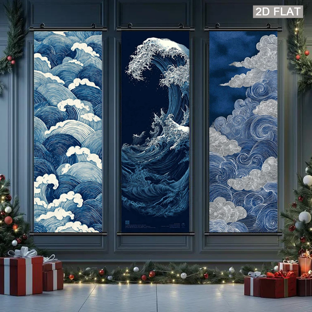 Home Fragrance Ocean Breeze - Tapeçaria Vertical Japonesa VIKAMA com Ondas