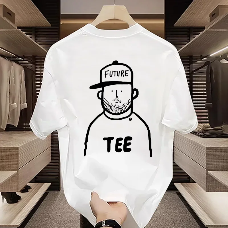 Hipster-style Personalized Short-sleeved T-shirt for Boys, New Summer Casual Pure Cotton Fashionable American-style Top