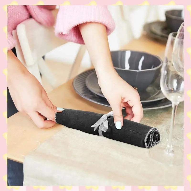 

AB51 Silver Storage Bags Silver Storage Cloth Felt Flatware Organizer Anti Tarnish Silver Protector Bags 12Pcs