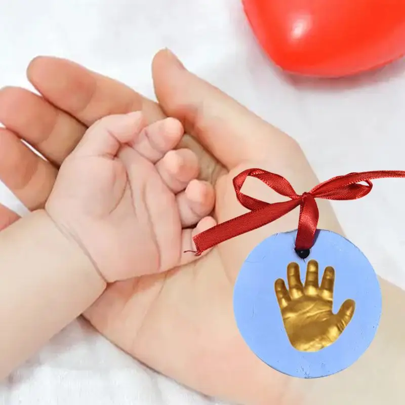 Baby Hand And Footprint Kit Foot Handprint Kit Hand Foot Printing Ornament DIY Art Kit Decorative Keepsake For Baby Imprint Art