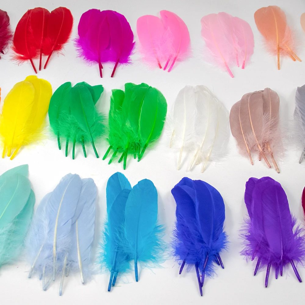 Multicolors Goose Feathers Natural Duck feathers Decoration for Costume Party Hat Jewelry Making Decor 6-8 Inches Wholesale