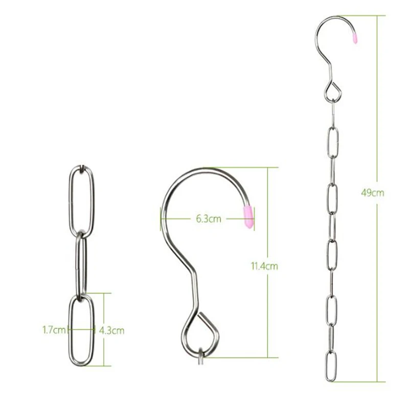 Clothes Hangers Hanging Chain Stainless Steel Cloth Closet Hanger Shirts Tidy Save Space Organizer Hangers For Clothes