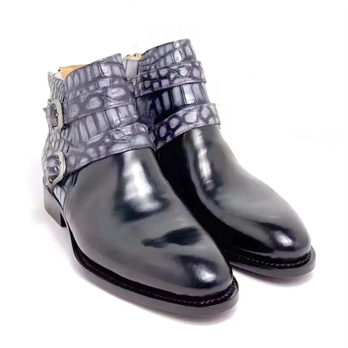 mingjianfg bew men boots male crocodile shoes winter boots fashion