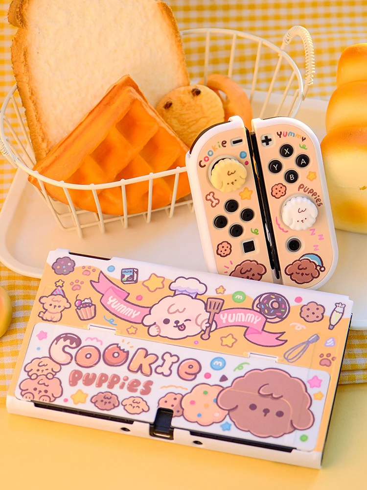 

Puppy Cookies for nintendo switch oled clear hard case case for switch ns case detachable joystick case