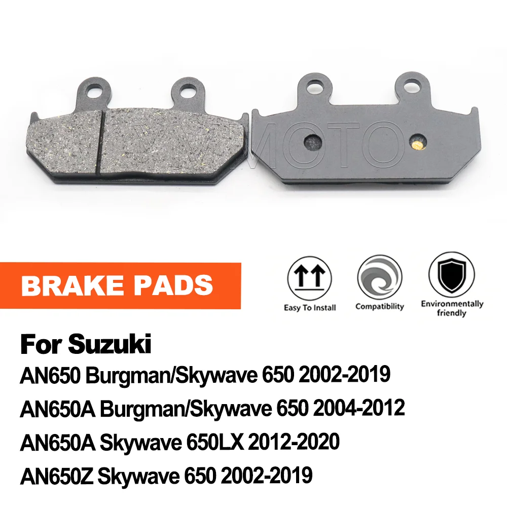 For Suzuki AN650 Burgman Skywave 650 2002-2019 Motorcycle Rear Brake Pad AN650A AN650Z Burgman Skywave 650 650LX 2004-2020