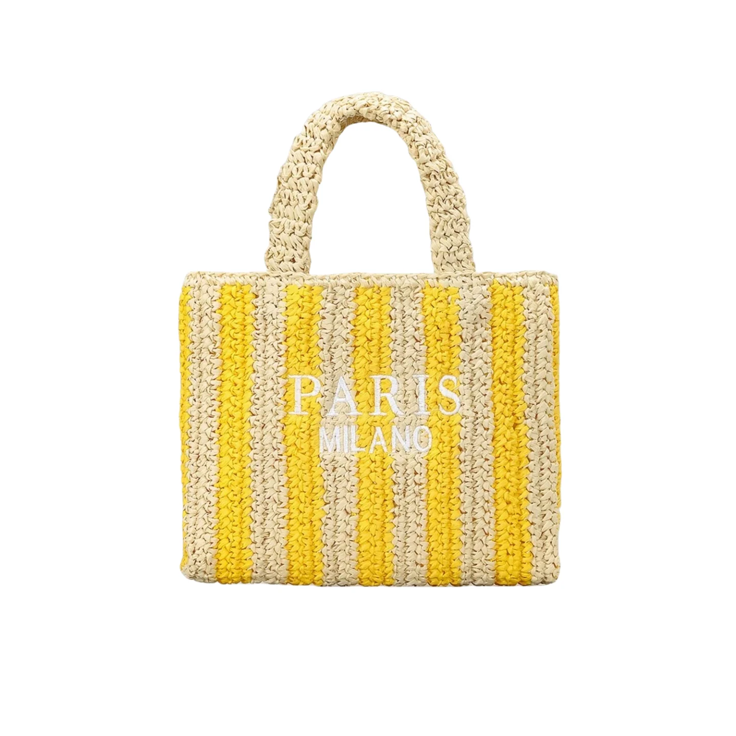 Summer casual chic avant-garde letter street woven tote