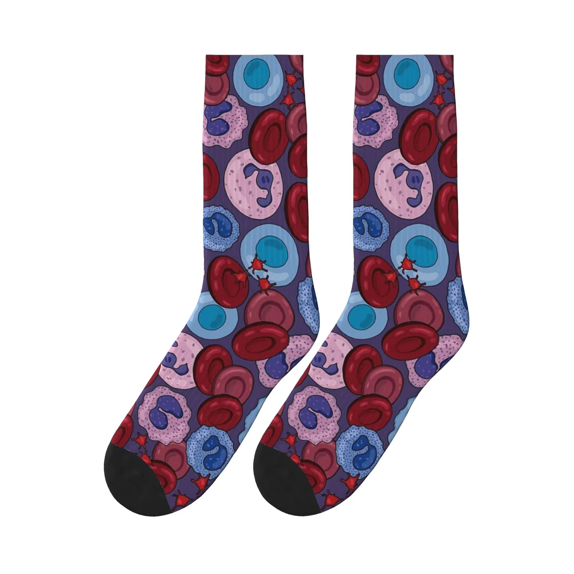 

Hematology Blood Cells Medical Laboratory Scientist Sports Socks Super Soft Stockings All Season Long Socks for Man's Woman's