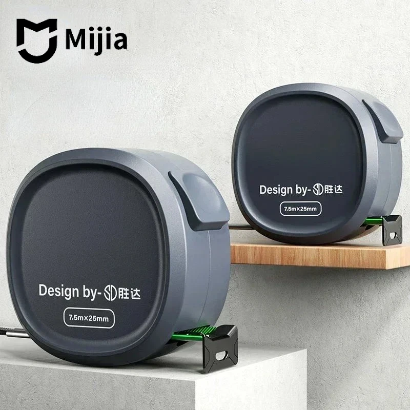 Miara zwijana Mijia, odporna na upadki i zużycie, pogrubiona mini miara zwijana 10m, stalowa miara zwijana, precyzyjne narzędzie pomiarowe.