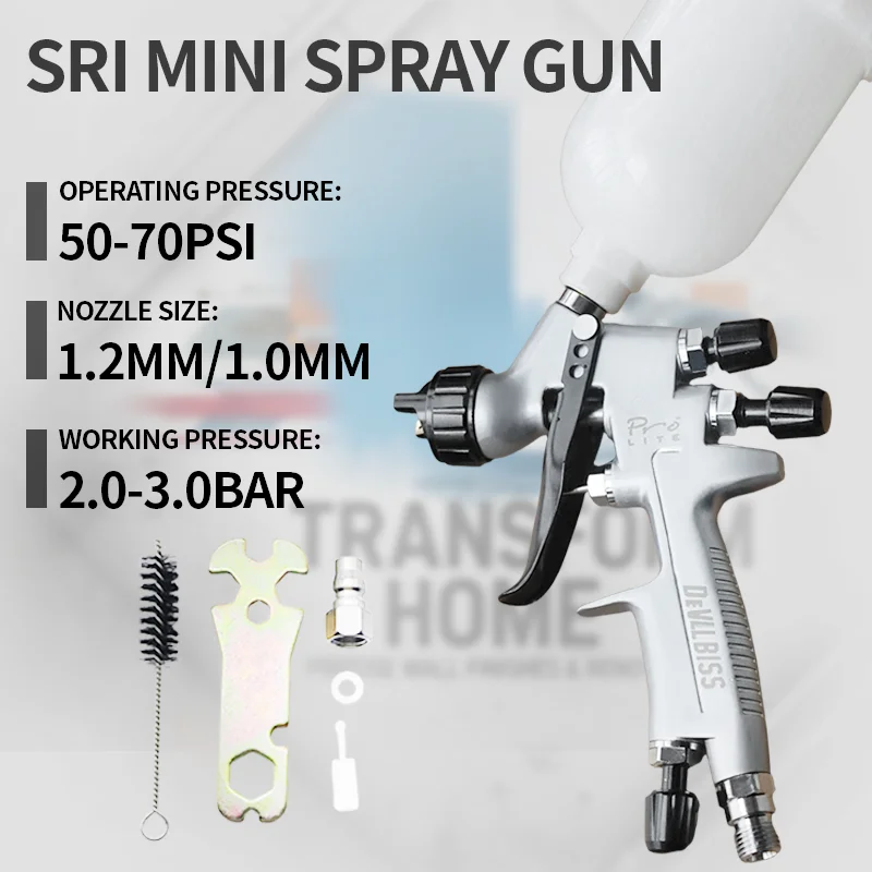 SRl Spray Gun HVLP 0.5/0.8/1.0/1.2mm Mini Sprayer Car Repair Painting Tool Coating Paint Airbrush Airless