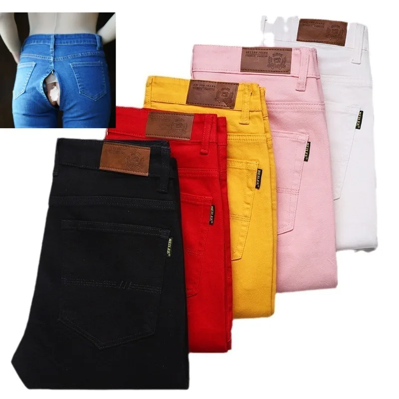 مفتوح المنشعب الرجال الجينز الوردي تمتد سليم صالح الدينيم السراويل منتصف الارتفاع بناطيل كاجوال الصيف موضة خفيفة فاخرة مريحة يوميا