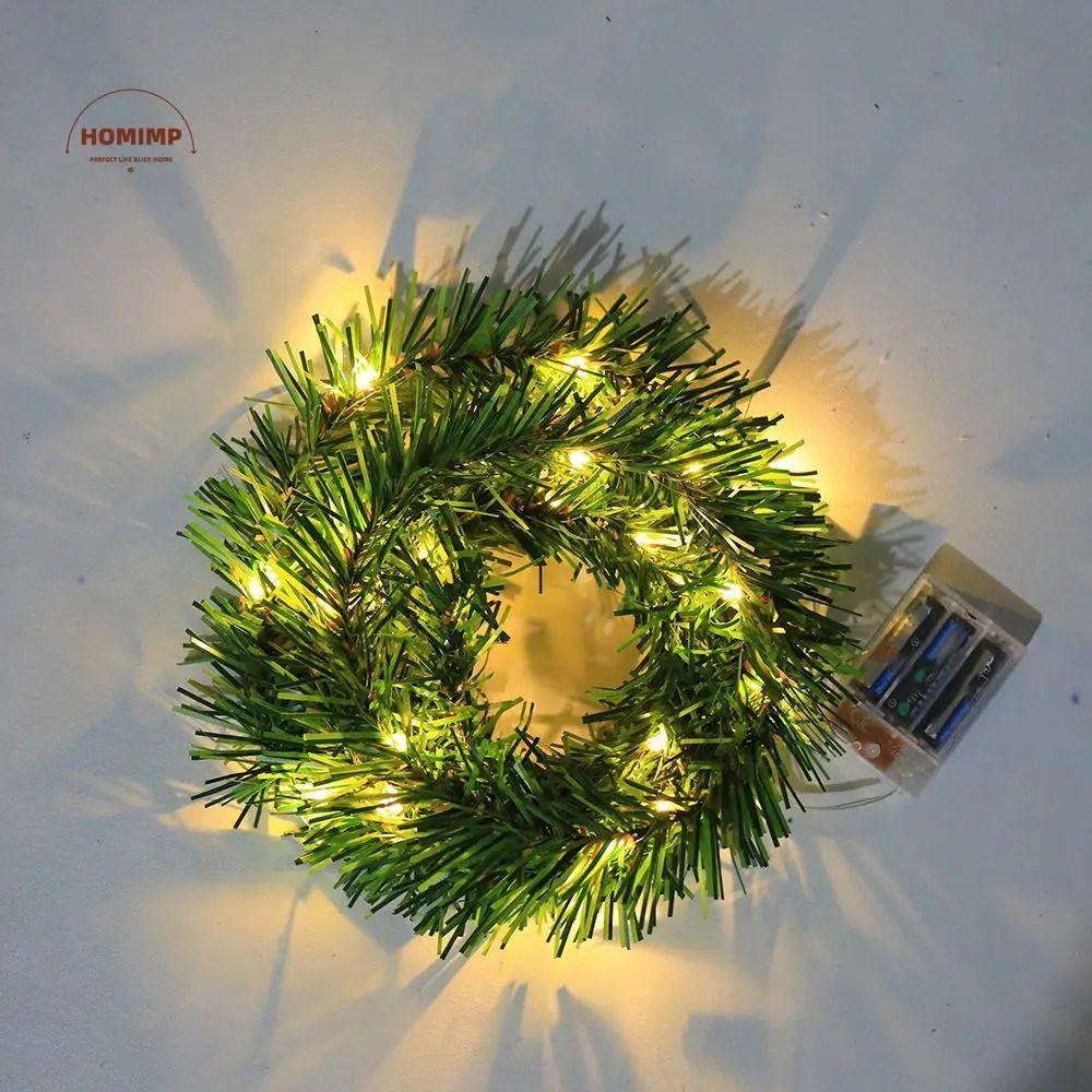 

Imitation Plant Christmas Garland with Lights DIY Green Christmas Vine Lamp Decorative Light Bendable