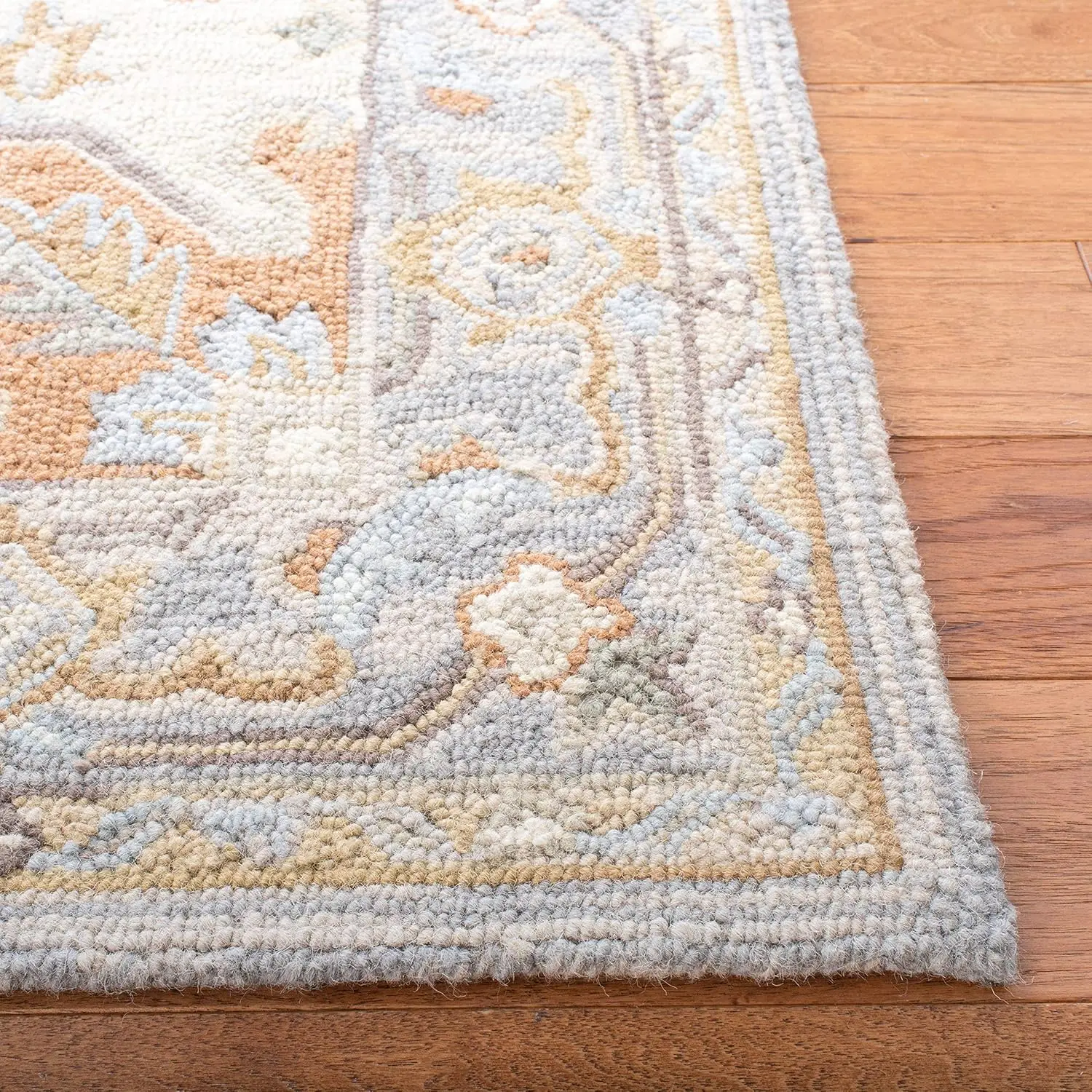 

Коврик Safavieh Heritage Collection Runner — 2 фута 3 дюйма X 6 дюймов, бежевый и серый, традиционная вовняная ручная работа, идеально подходит для высокого движения