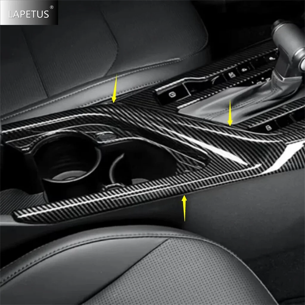 

Car Accessories Front Rear Seat Water Cup Holder Panel Decoration Cover Trim ABS Carbon Fiber Look For Kia Niro EV 2023 - 2025